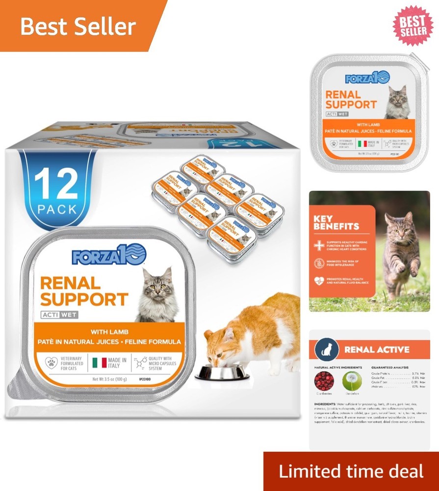 Kidney Care Cat Food – Renal Support Wet Lamb, 3.5 oz, 32 Pack, Vet Formulated