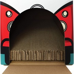 Cat House with Scratcher & Catnip included Retro Van Design 1 Count