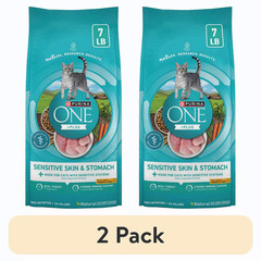 2 pack Purina ONE Sensitive Stomach, Sensitive Skin, Natural Dry Cat Food, +Plus