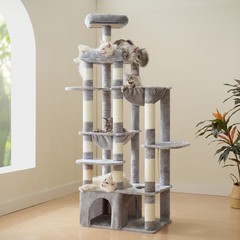 Cat Tree, 71-Inch Tall Cat Tower for Large Maine Coon Cats with Extra-Large B…