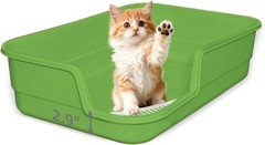Extra Large Litter Box W/ Low Entry,Jumbo Cat Litter Box Kitty & Senior Cats,Cat