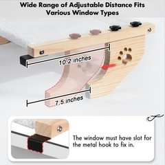 AMOSIJOY Cat Sill Window Perch Sturdy Hammock 21.7”L x 15”W, White