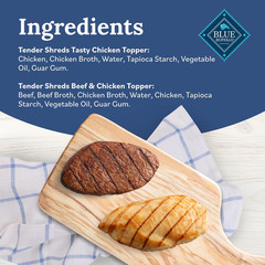 Tender Shreds Tasty Chicken Topper and Beef & Chicken Topper Natural Dog Food Co