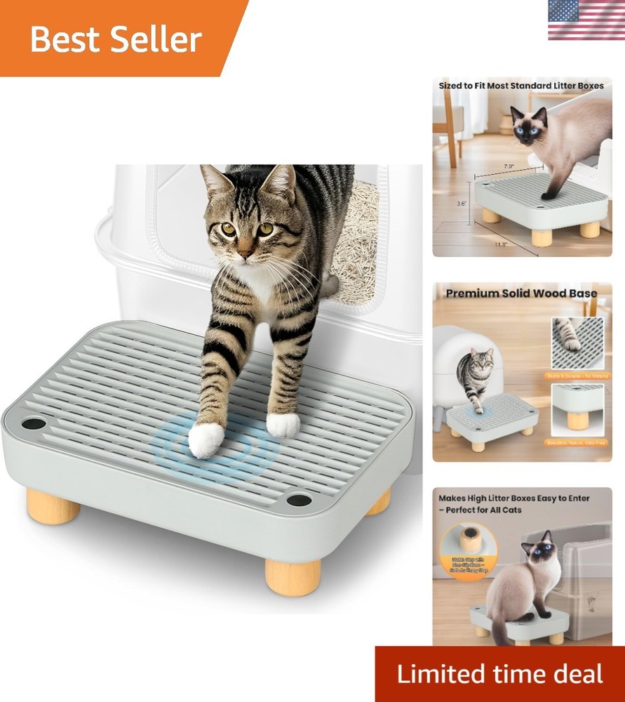 Durable Litter Box Step with Mesh Catcher – Perfect for Small & Elderly Cats