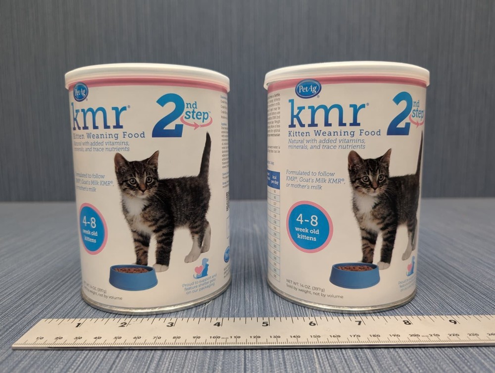 2 Cans x PetAg KMR 2nd Step Powdered Kitten Weaning Formula 14 oz BBD 05/2027