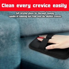 Pet Hair Removal Gloves Brush,Magic Brush,Upgraded Thickened Black