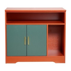 Modern 31in Litter Box Unit Multi Functional Storage Top Vintage Green