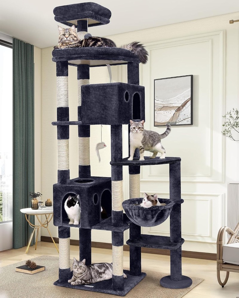 Giant Cat Tree 83 inch Cat Tree Indoor Cats Large Adult XXL Cat Tower