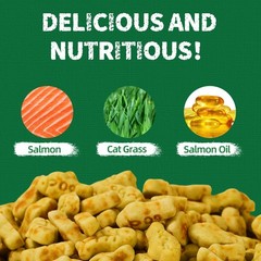 Just Try 13.4 0Z Cat Grass Treats Salmon Oil Natural Ounce (Pack of 1)