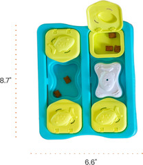 Kitty Cube Interactive Treat Puzzle Cat Toy, Blue (Pack of 12)