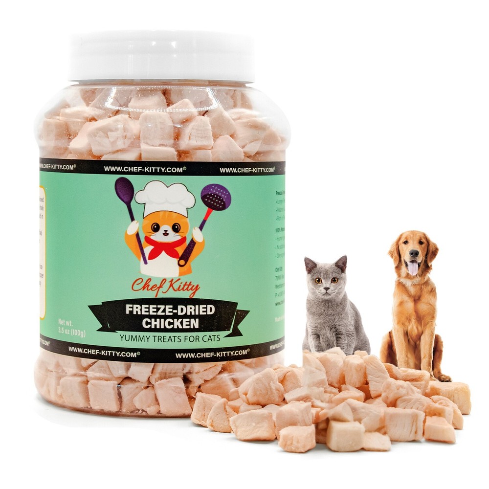 Chef Kitty Freeze Dried Chicken Cat and Dog Treats – 7.7 Ounce