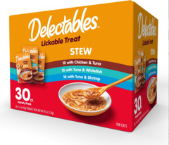 Hartz Delectables Stew Variety Pack Lickable Cat Treats, 1.4-oz tube, 30 count