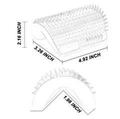 2-PACK Corner Cat Self Groomer Grooming Tool Hair Removal Comb Brush w/ Catnip