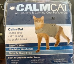 Calming Coat Anti-anxiety & Calming Coat For Your Cat Kitty Medium Safe Gray