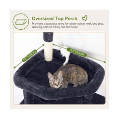 Globlazer 74in Cat Tree for Indoor Cats Large Adult, Heavy Duty Cat Tower wit…
