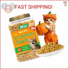Just Try 36 OZ Pumpkin Cat Treats Cat Constipation Relief Hairball Control Healt