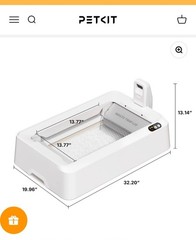 PETKIT Open-Top AI Camera Self-Cleaning Crystal Cat Litter Box 5-6 Months Litter