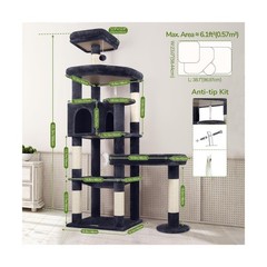 Globlazer Extra Large Platform Cat Tree, 65in Sturdy Cat Scratching Tree for …