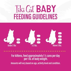 Tiki Pets Tiki Cat Baby Pate Wet Cat Food For Kittens Variety Pack 2.4 Oz. Can