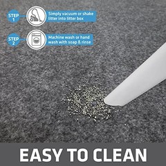 Cat Litter Box Mat, Litter Trapping Mat, 29×36 Inch (Pack of 1) Light Grey