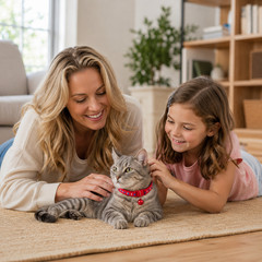 Nylon Reflective Pet Collar with Bell Adjustable Cat Collar for Kitten Small Dog