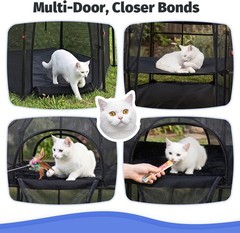 Catio Outdoor Cat Enclosure Pop up Cat Tower Tent Cat Playpen w/Breathable Mesh