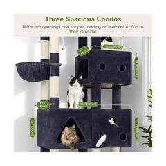 Globlazer Extra Large Cat Tower, 81-inch Tall Cat Tree for Big Cats 20 lbs, X…