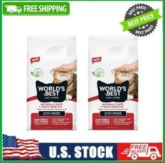 2 Pack World’s Best Cat Litter Ultra Absorb Unscented 15 lb Multi Pack FREE SHIP