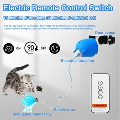Cat Toys Interactive for Indoor Cats, Rechargeable Toy Hanging Standard, Blue