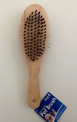 2 × Dual-Sided Massage Brush Grooming Dog/Cat Hair Wood Handle Comb. USA SELLER