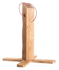 Natural Scratch Cat Scratching Post-24 Cedar Post Small, White
