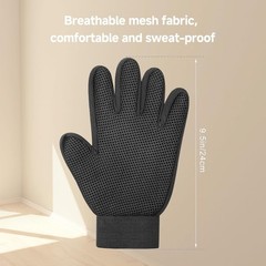 NVNAN Pet Hair Removal Glove for Dogs & Cats, 2-in-1 Deshedding Brush & Massage