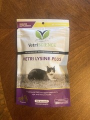 VetriScience – Vetri Lysine Plus, Immune Support Supplement for Cats 120 Chews