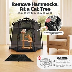 Catio Outdoor Cat Enclosure Pop up Cat Tower Tent Cat Playpen w/Breathable Mesh