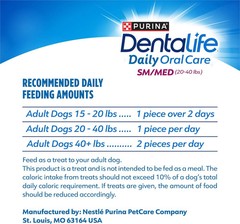 Purina DentaLife Daily Oral Care Dog Dental Chews for Small and Medium Breed Dog
