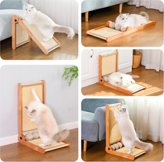 Cat Scratcher, 23.6 Inch L Shape Foldable Cat Scratching Post Pads Wall and Couc