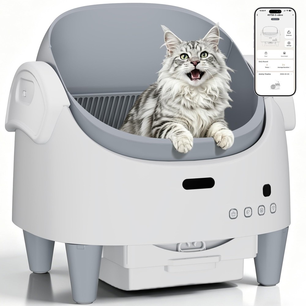 Automatic Litter Box Self Cleaning Open-Top Electric Cat Litter Box ,App Control