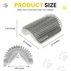 2PCS Self-cleaning Cat Brush Massage Comb Shaver Soft Pet Grooming Brush Toy USA
