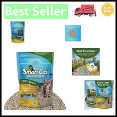 Lightweight Natural Cat Litter, 20 lb – 100% Grass Seed, Chemical-Free Clumping