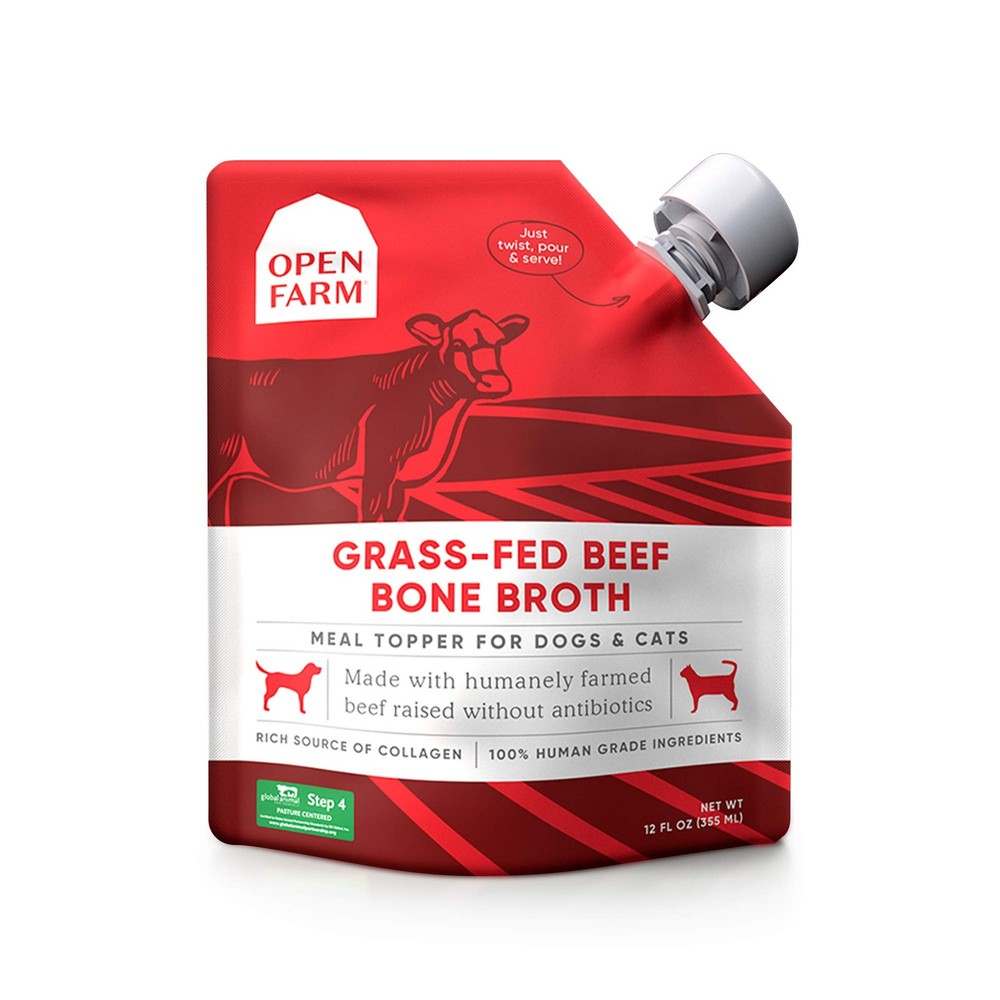 Open Farm Bone Broth, Food Topper for Both Dogs and Cats 12 Fl Oz (Pack of 1)