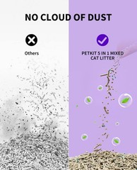 PETKIT Mixed Cat Litter Fast Clumping,Flushable,Ultra 7.9lb x 4bags