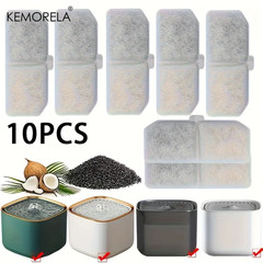 10/16PCS Pet Water Fountain Activated Carbon Filters 113X43Mm Resin Core Compati