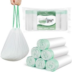 120 Count Cat Litter Box Liners for Drawstring Closure, Heavy Duty Leak-Proof…