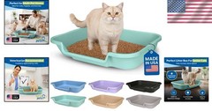 KittyGoHere Large Senior Cat Litter Box – Low Entrance, Easy Access, Apple Green