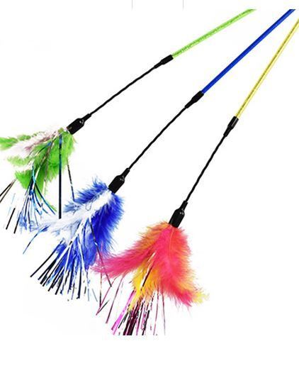Feather Teaser Cat Toy Teaser Wand – 1Pk