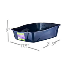 Vibrant Life Large Open Cat Litter Box, Durable Easy-Clean Design