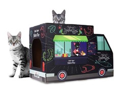 American Cat Club Cat House with Scratcher & Catnip Included – Food Truck
