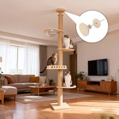 Cat Tree Seat Top Accessories Floor Ceiling Scratching Post Holder Pole