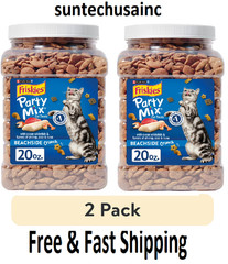 Friskies 20oz Cat Treats – Beachside Crunch, Shrimp,Crab,Tuna, Feline-2 Pack
