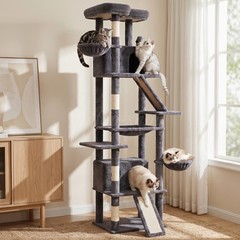 81 Inch Cat Scratch Tower and Heavy Duty Cat Tree for Large Cats